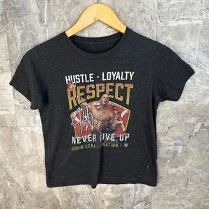 John Cena "Never Give Up" black cotton tee size small #WWE #Cena